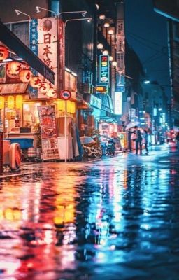 Ночной неоновый дождь