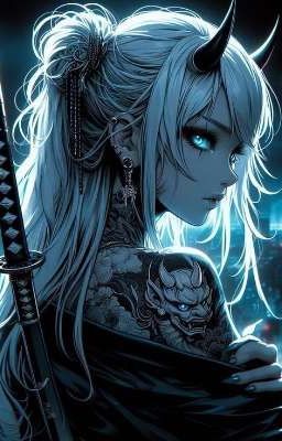 Демонесса с белыми волосами